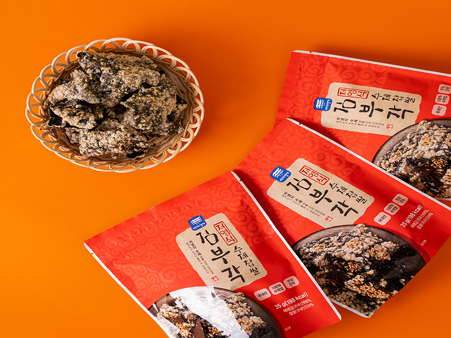 Gim Bugak (Low-Salt Glutinous Rice Handmade Seaweed Snacks)