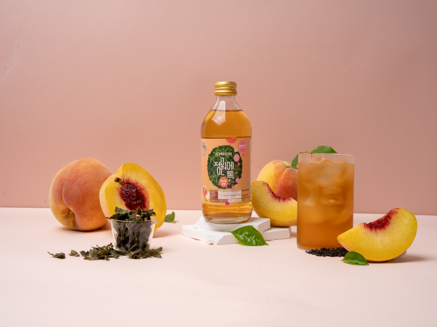 Kombucha-Peach, Kombucha-Plum, Kombucha-Pear