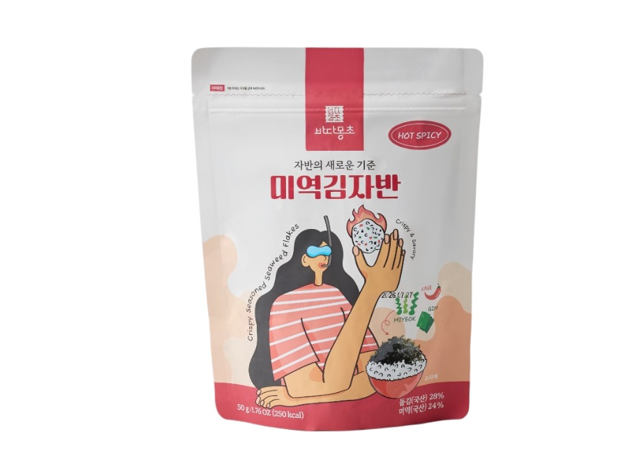 BADAMONGCHO Crispy Seasoned Seaweed Flakes Hot spicy